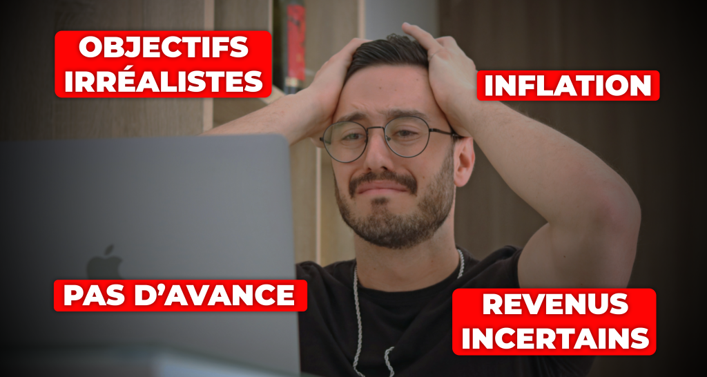 visage malheureux avec texte autour : les 4 erreurs.
